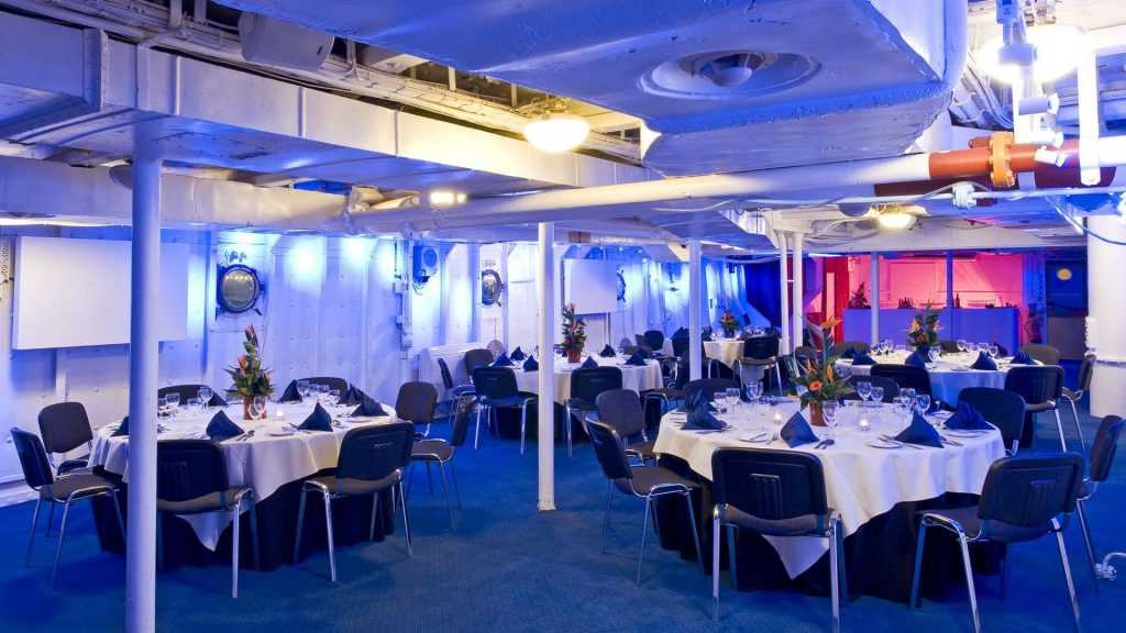 HMS Belfast Christmas party venue London near  - 250 capacity